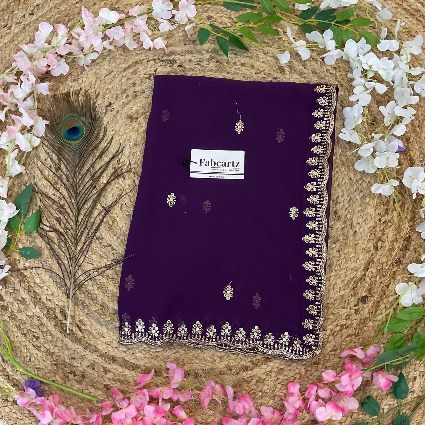 AditiDup Beautiful Embroidery work Rangoli Dupatta for women | Only Dupatta