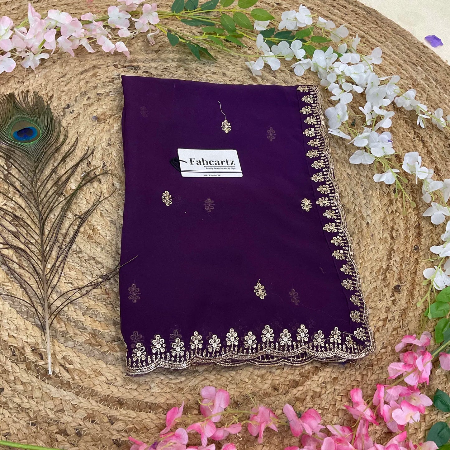 AditiDup Beautiful Embroidery work Rangoli Dupatta for women | Only Dupatta