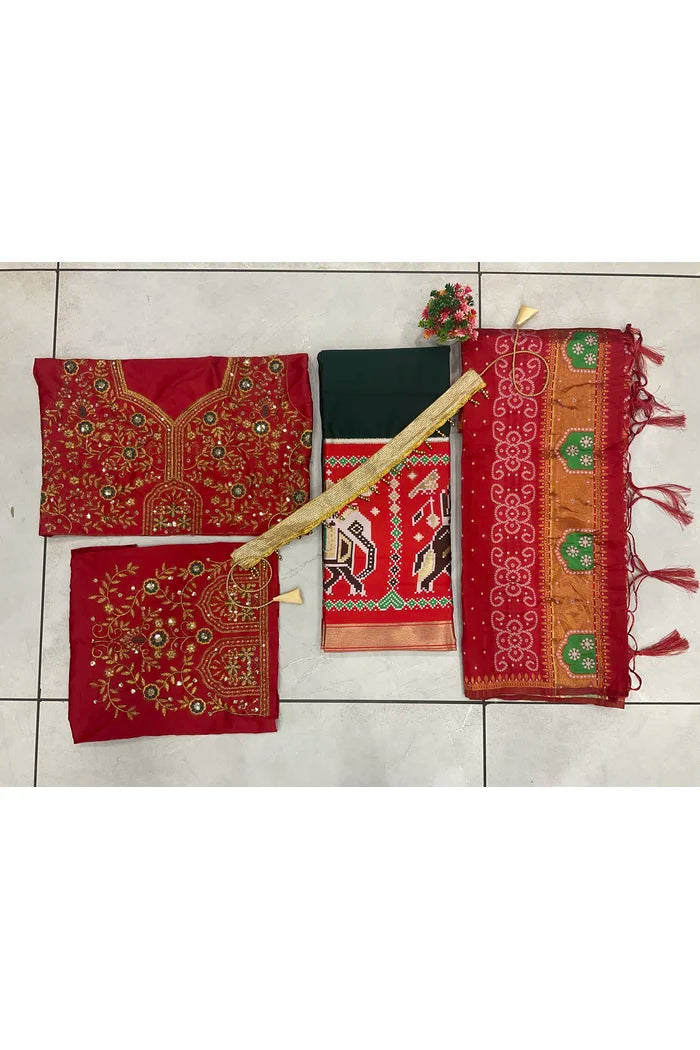 దక్షిణ భారత పండుగ సాంప్రదాయ హాఫ్ చీర (ప్రేక్షు)