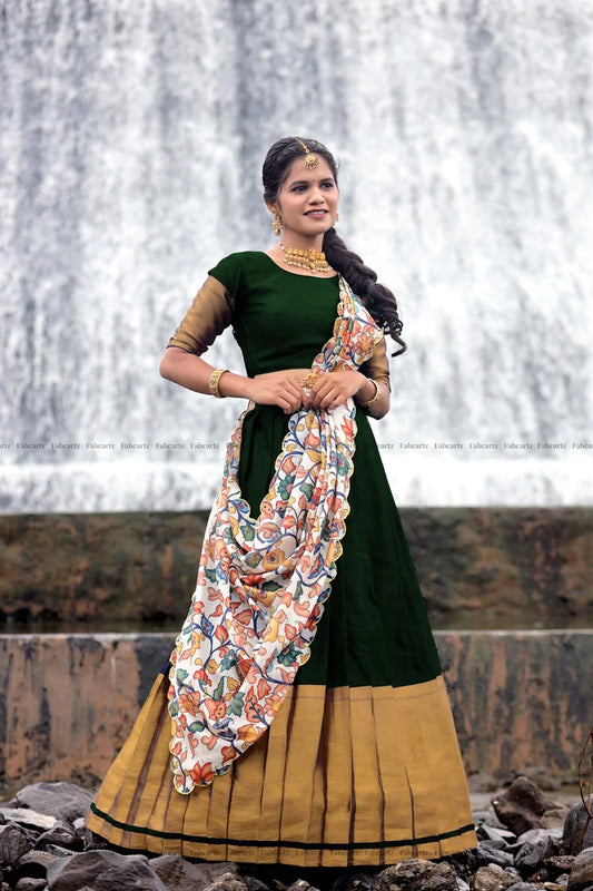 DigitalDUpattta South Indian Festival Traditional Half Saree