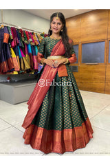 Pragati PAttu South Indian Traditional Half Saree For Women's