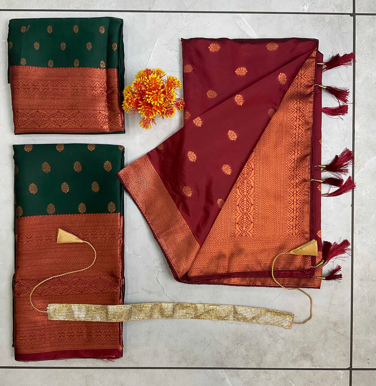 South Indian Festival Traditional Half Saree (Kantara)
