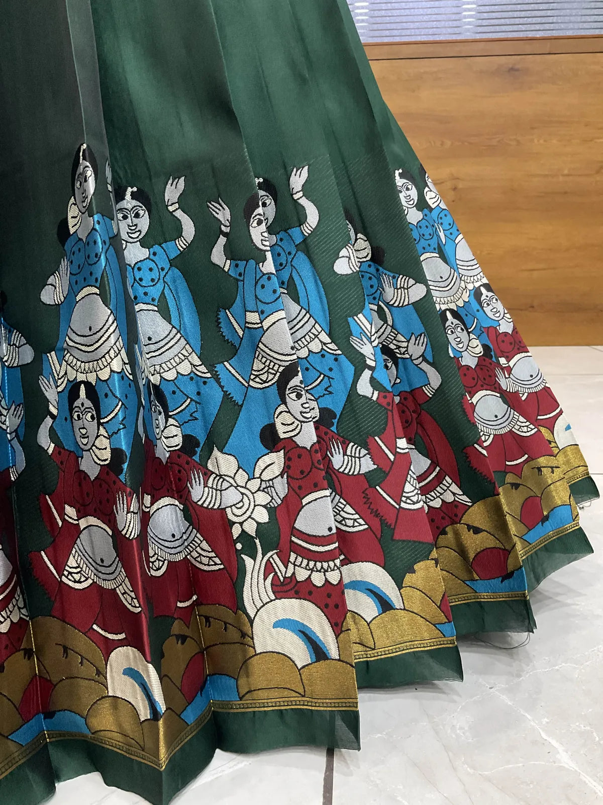 (Putrika) South Indian Festival Traditional Half Saree with Embroidered Blouse & Dupatta
