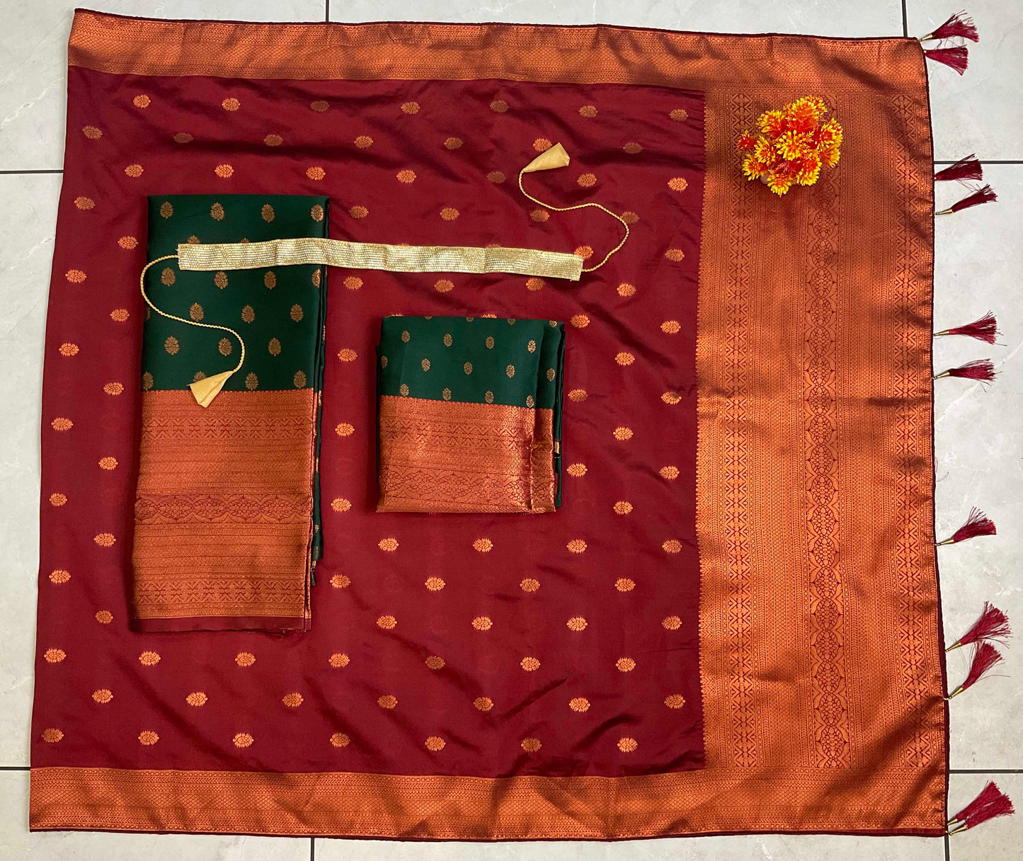 South Indian Festival Traditional Half Saree (Kantara)