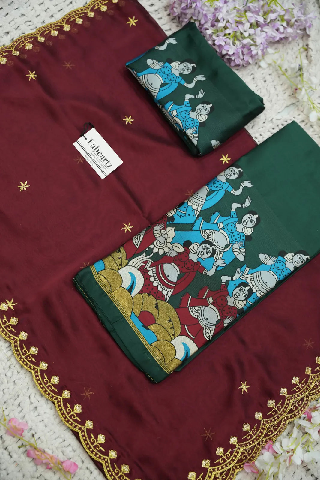 (Putrika) South Indian Festival Traditional Half Saree with Embroidered Blouse & Dupatta