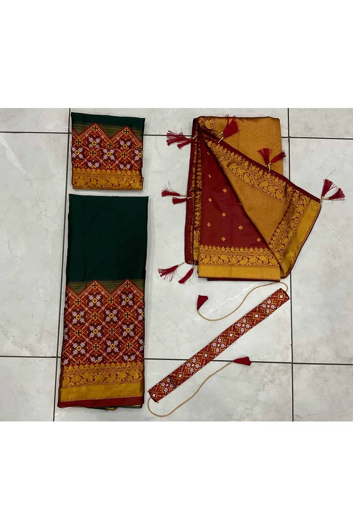 South Indian Festival Traditional Half Saree (Patola)