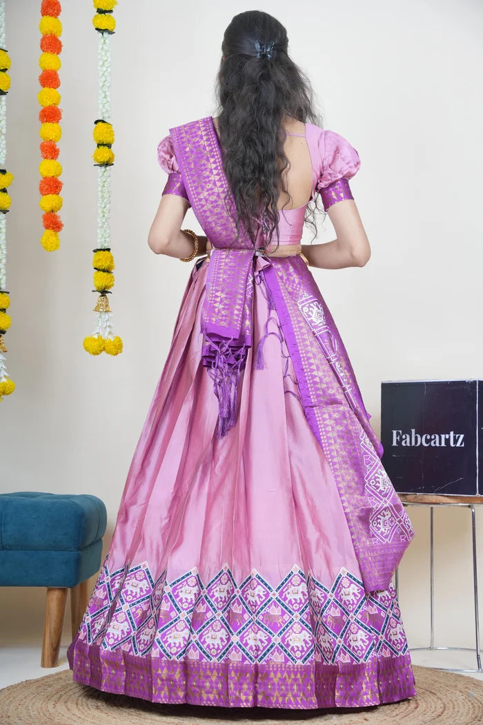 South Indian Festival Traditional Half Saree (GajjaPattu)