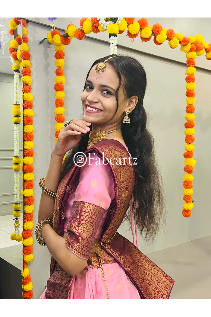 WaanmayiButtaCutting South Indian Festival Traditional Half Saree