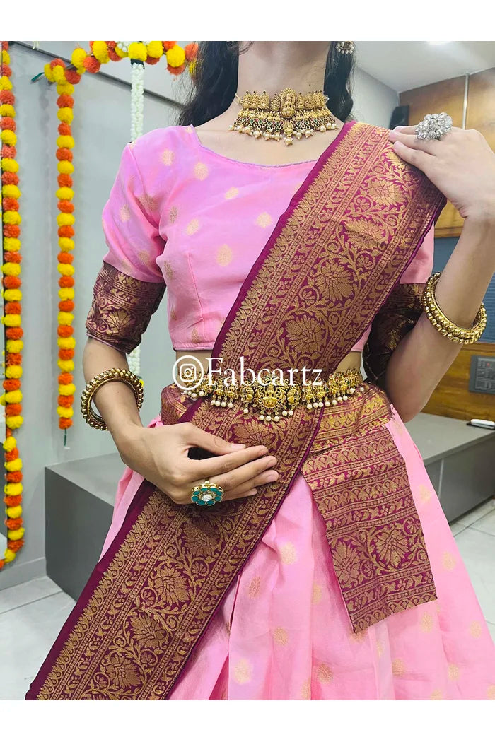 WaanmayiButtaCutting South Indian Festival Traditional Half Saree