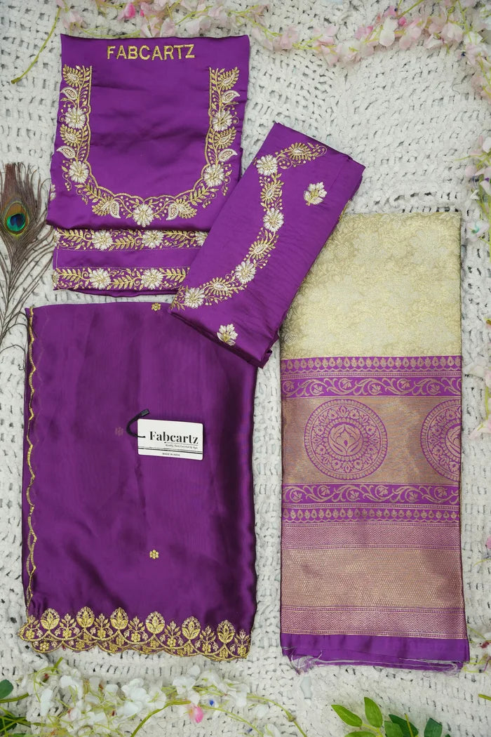 StarWars Women's Woven Design zari work Half Saree with Embroidered Blouse and Dupatta