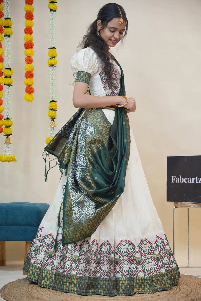 South Indian Festival Traditional Half Saree (GajjaPattu)
