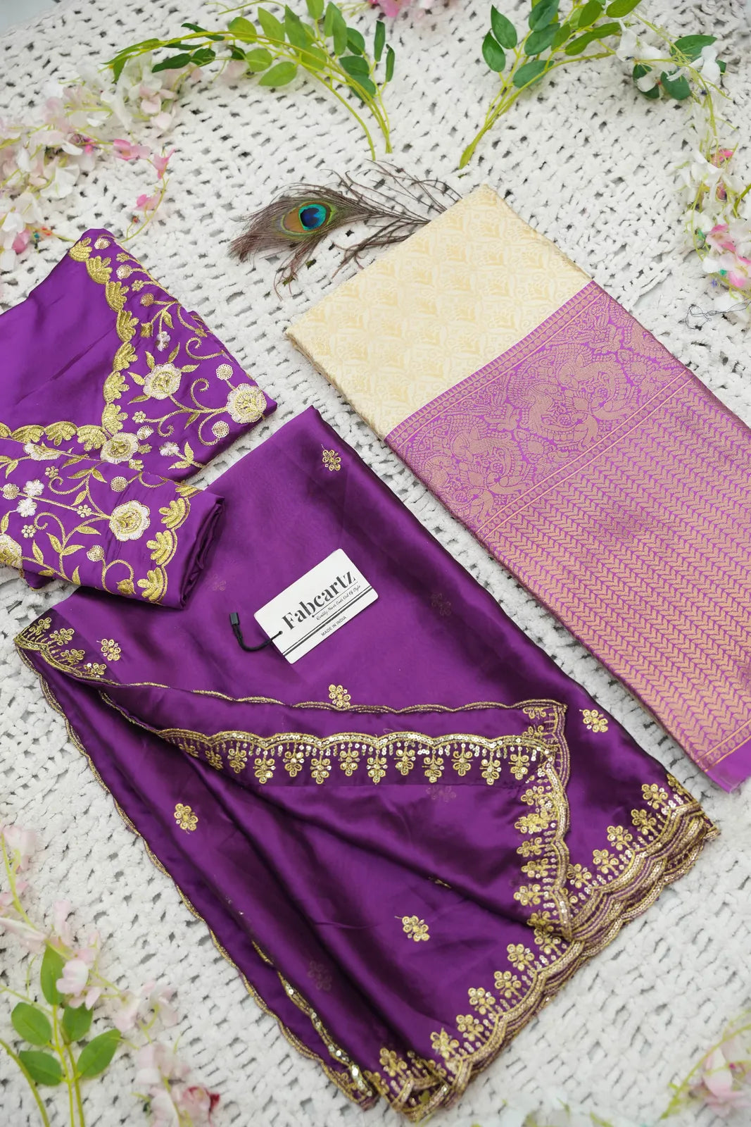 Munjya Women's Woven Design zari work Half Saree with Embroidered Blouse and Dupatta