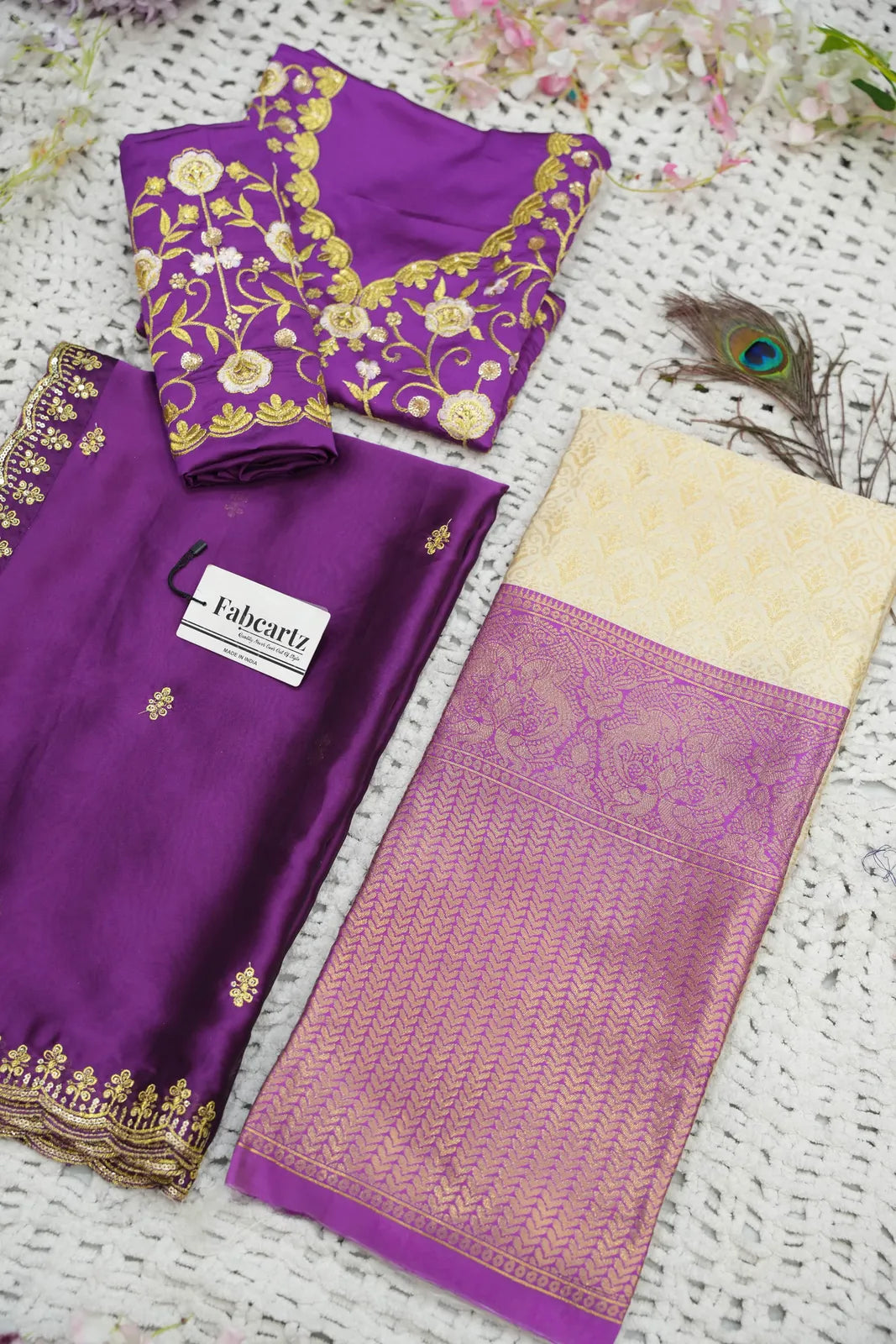 Munjya Women's Woven Design zari work Half Saree with Embroidered Blouse and Dupatta