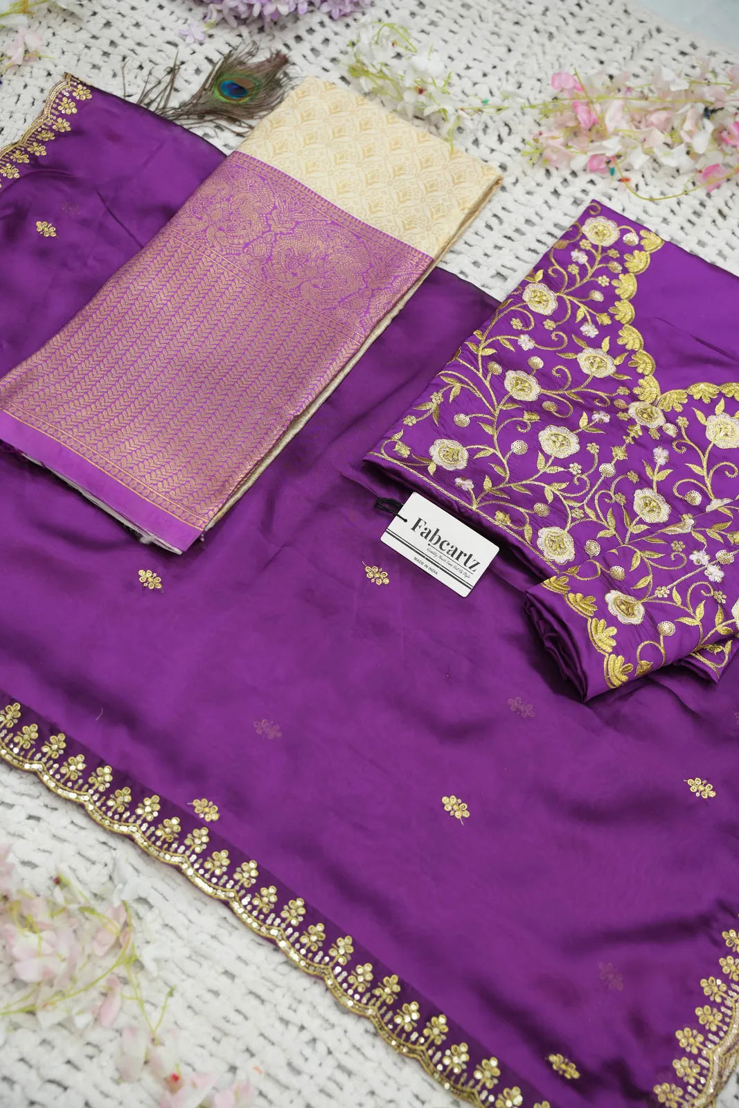 Munjya Women's Woven Design zari work Half Saree with Embroidered Blouse and Dupatta