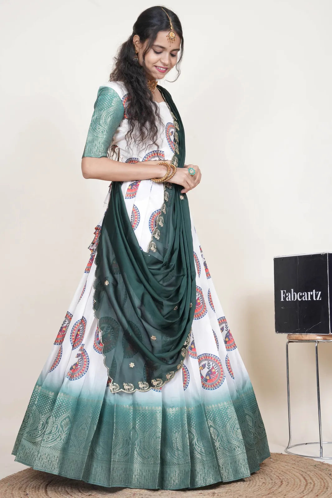 DigitalJacQ South Indian Festival Traditional Half Saree