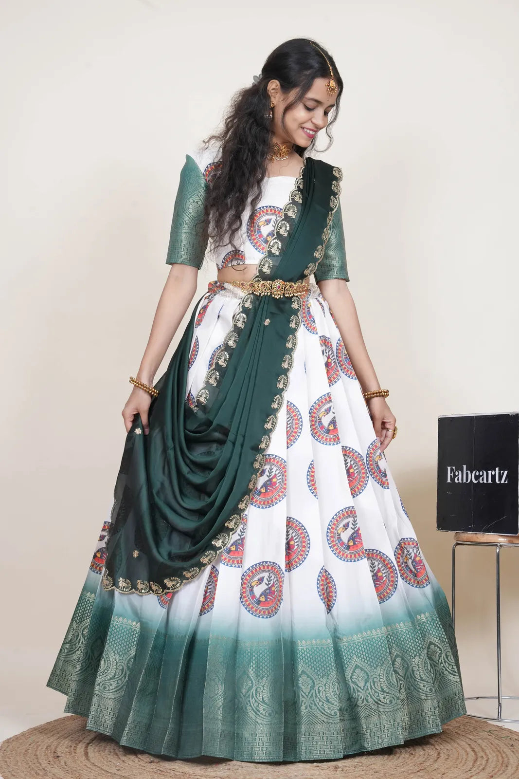 DigitalJacQ South Indian Festival Traditional Half Saree