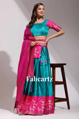 South Indian Festival Traditional Half Saree (JungleeHathi)