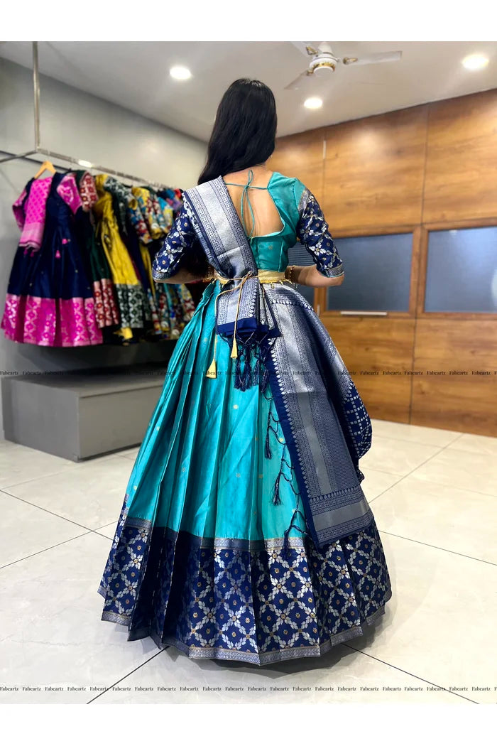 JanjalPAttu South Indian Festival Traditional Half Saree