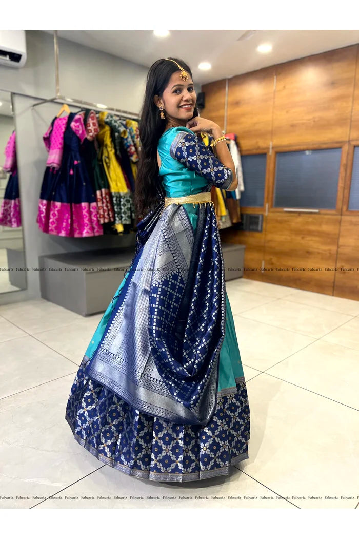 JanjalPAttu South Indian Festival Traditional Half Saree