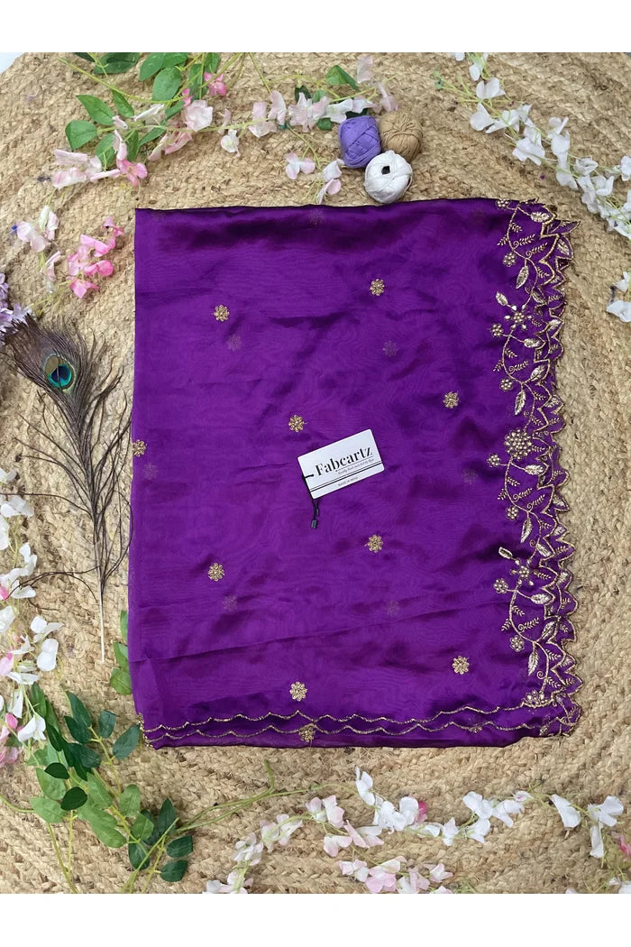 RangoliDup Beautiful Embroidery & Beads work Rangoli Dupatta for women | Only Dupatta