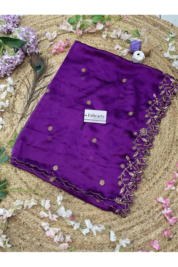 RangoliDup Beautiful Embroidery & Beads work Rangoli Dupatta for women | Only Dupatta