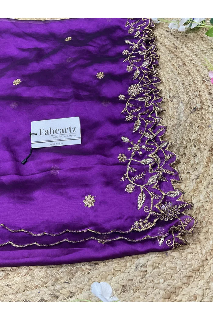 RangoliDup Beautiful Embroidery & Beads work Rangoli Dupatta for women | Only Dupatta
