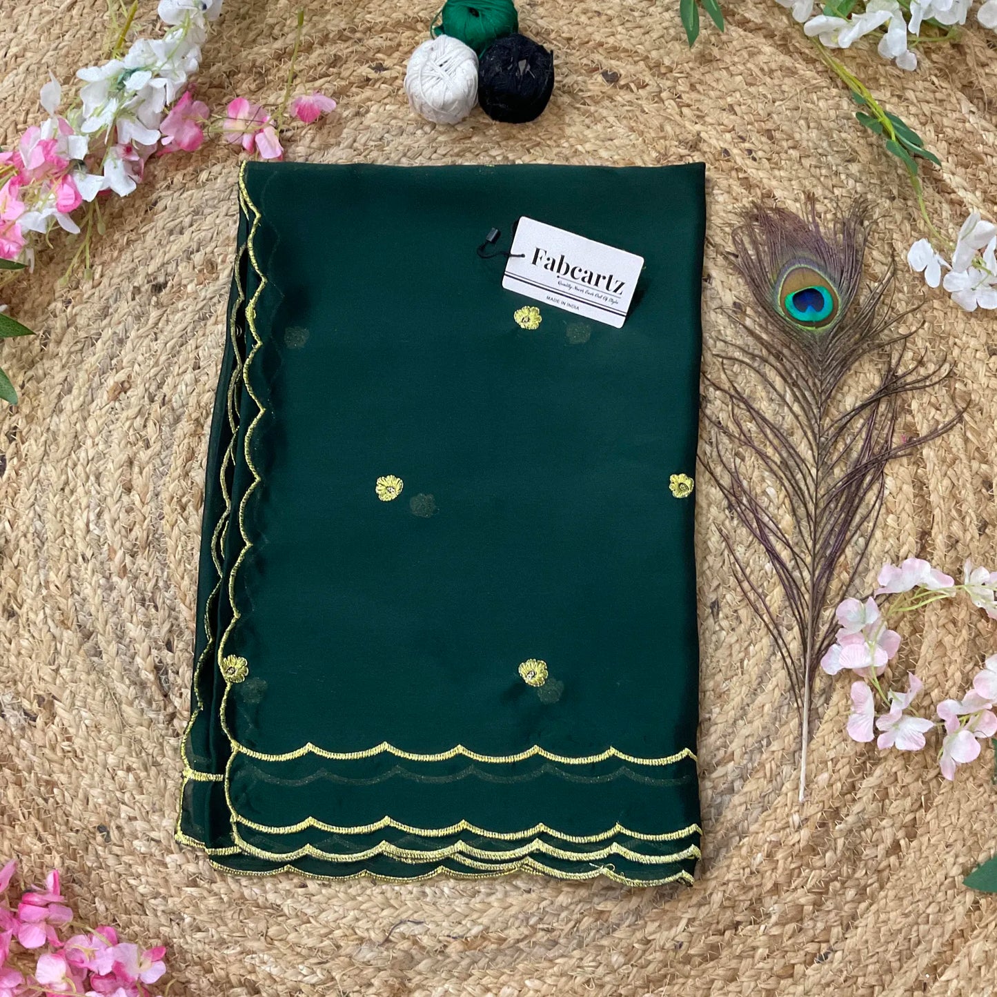 KomalDup Beautiful Embroidery work Rangoli Dupatta for women | Only Dupatta