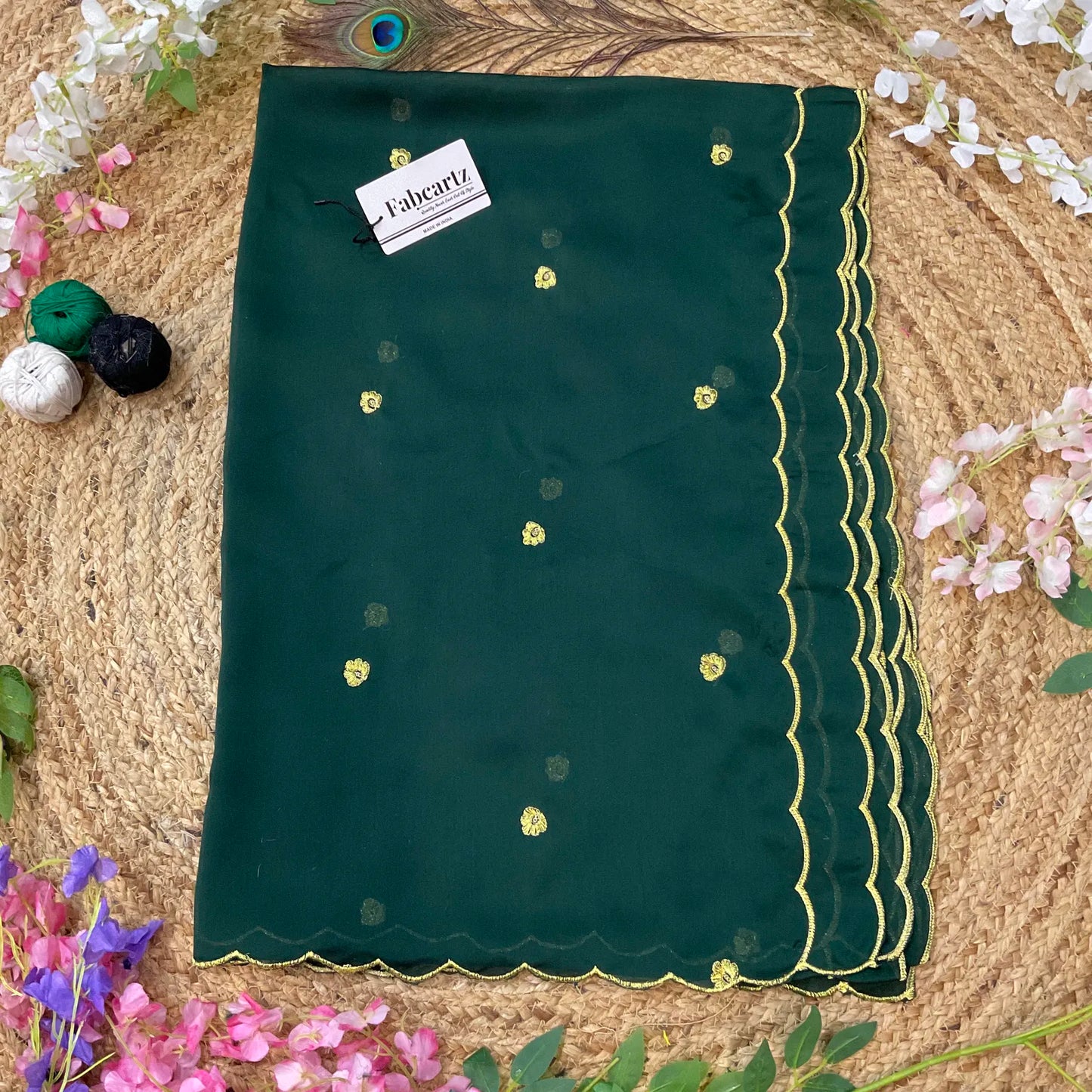 KomalDup Beautiful Embroidery work Rangoli Dupatta for women | Only Dupatta