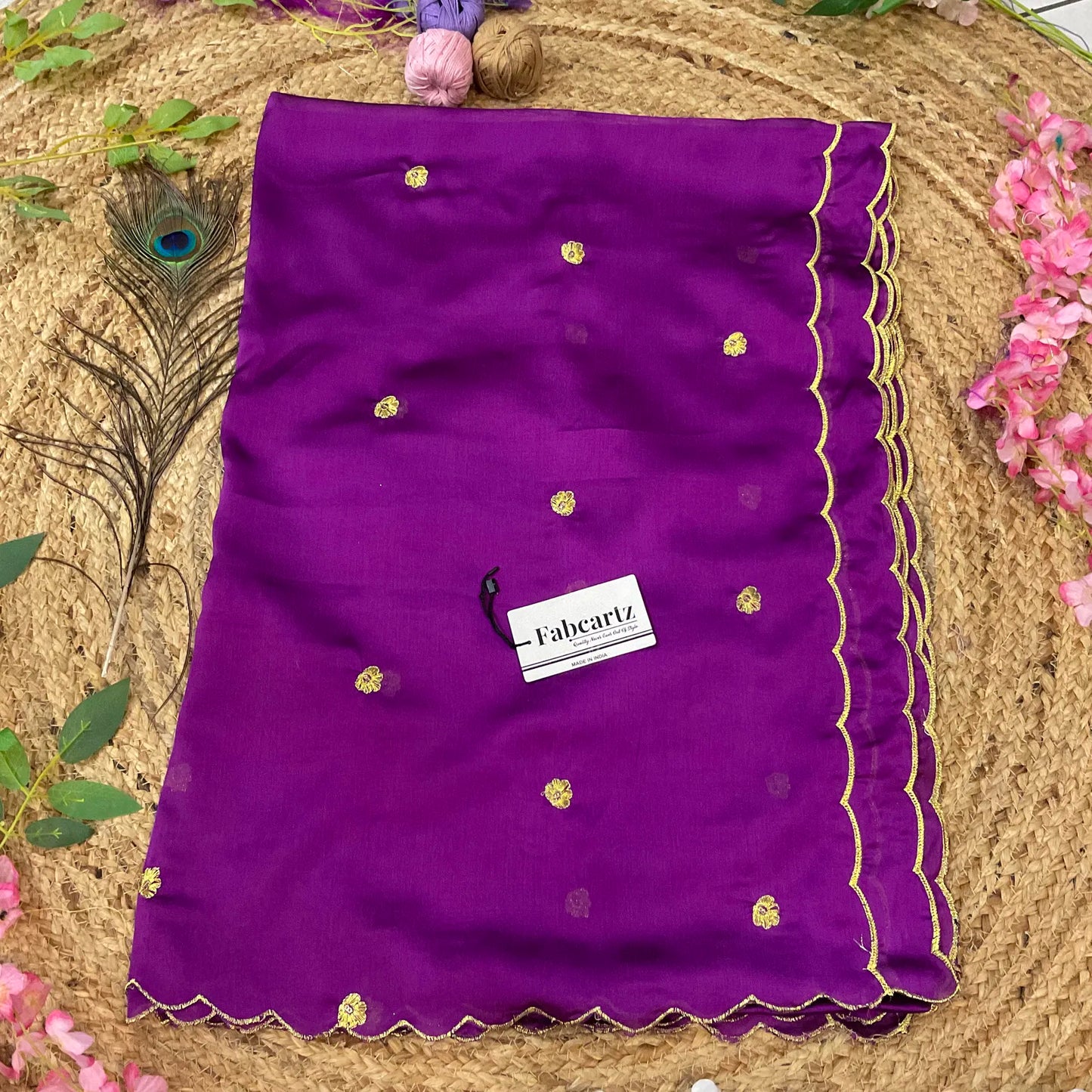 KomalDup Beautiful Embroidery work Rangoli Dupatta for women | Only Dupatta