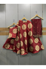 Gola CLEARANCE SALE Beautiful Banarasi Jacquard Lehenga choli with Rangoli Dupatta for Women