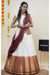 South Indian Festival Traditional Half Saree (Zara)