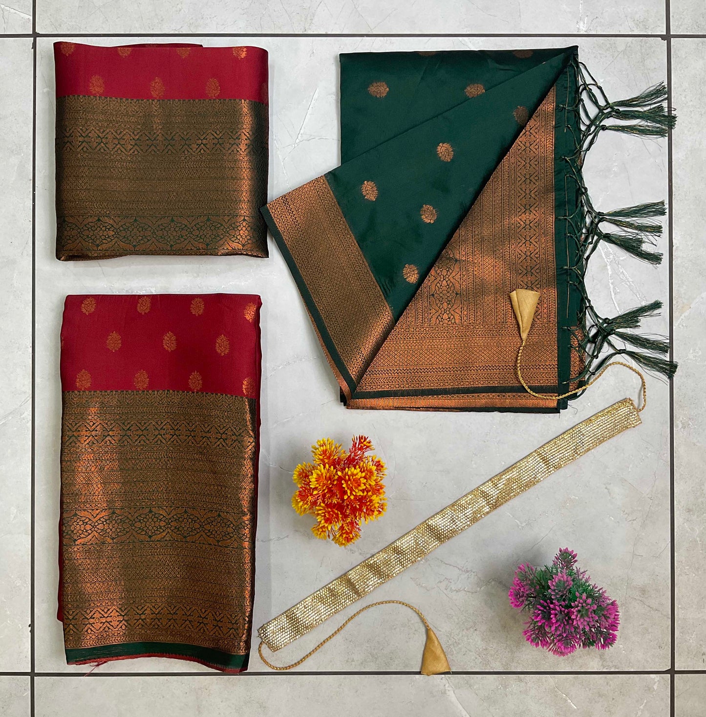 South Indian Festival Traditional Half Saree (Kantara)