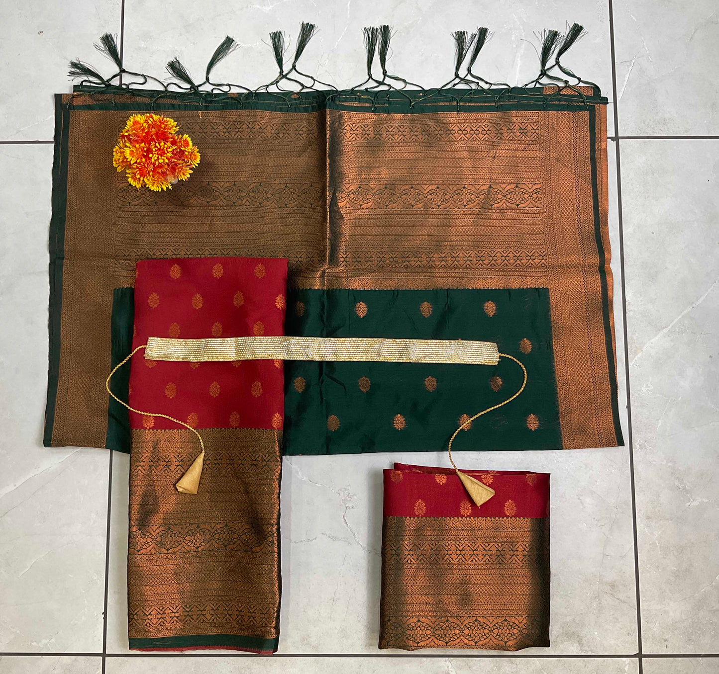 South Indian Festival Traditional Half Saree (Kantara)