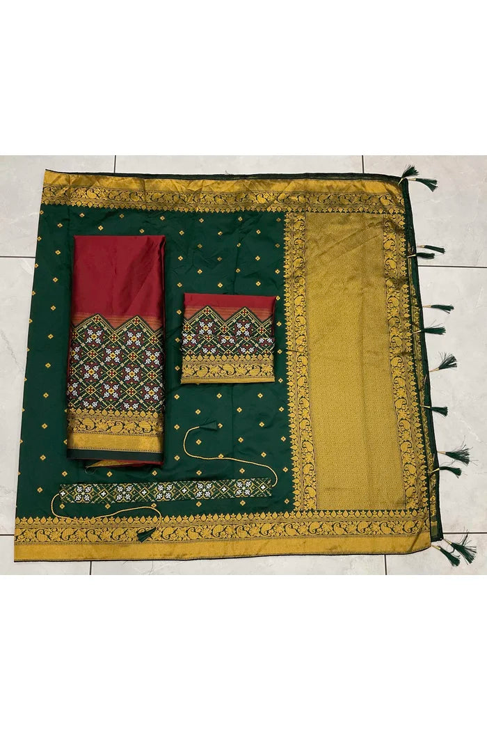 South Indian Festival Traditional Half Saree (Patola)