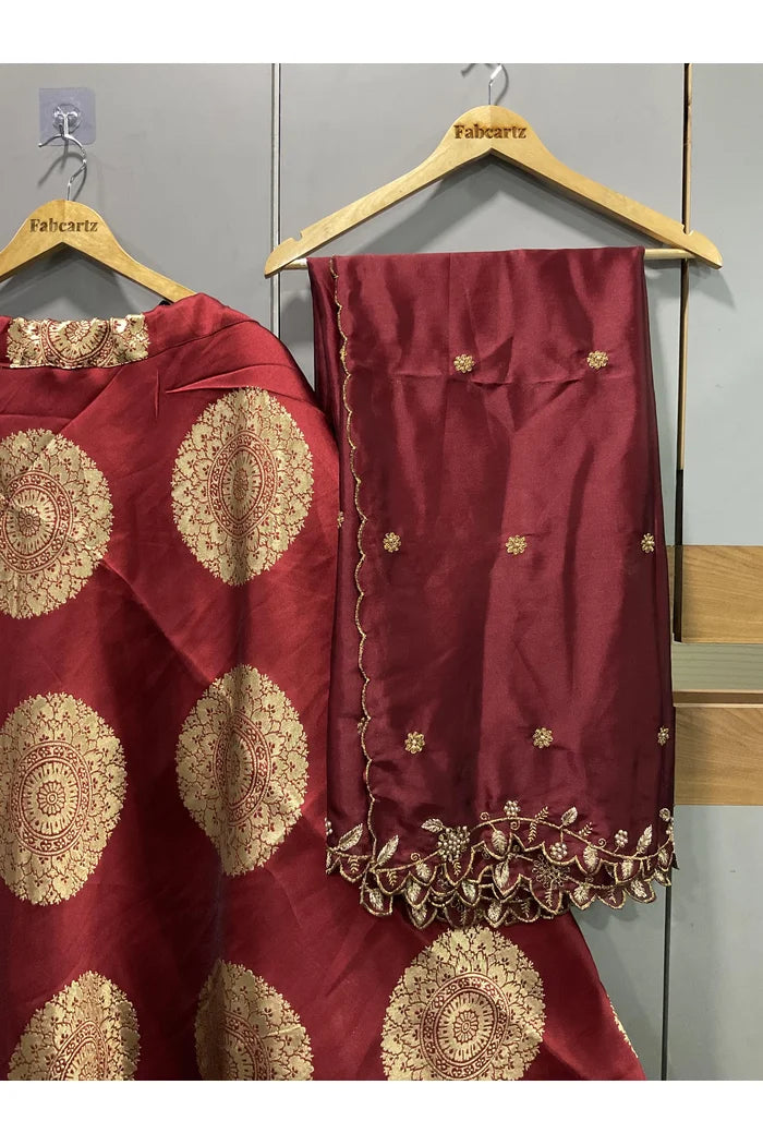 Gola CLEARANCE SALE Beautiful Banarasi Jacquard Lehenga choli with Rangoli Dupatta for Women