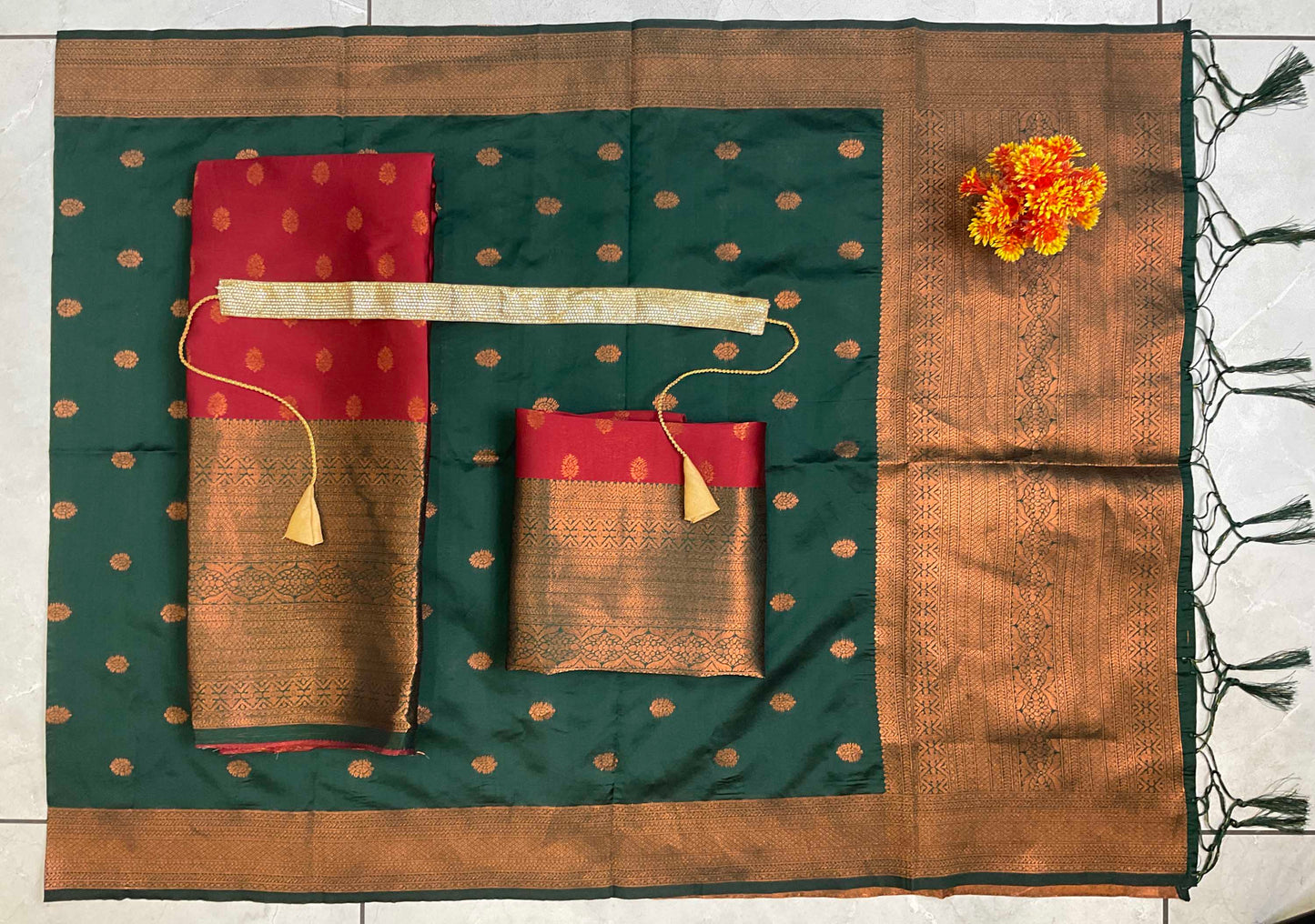 South Indian Festival Traditional Half Saree (Kantara)