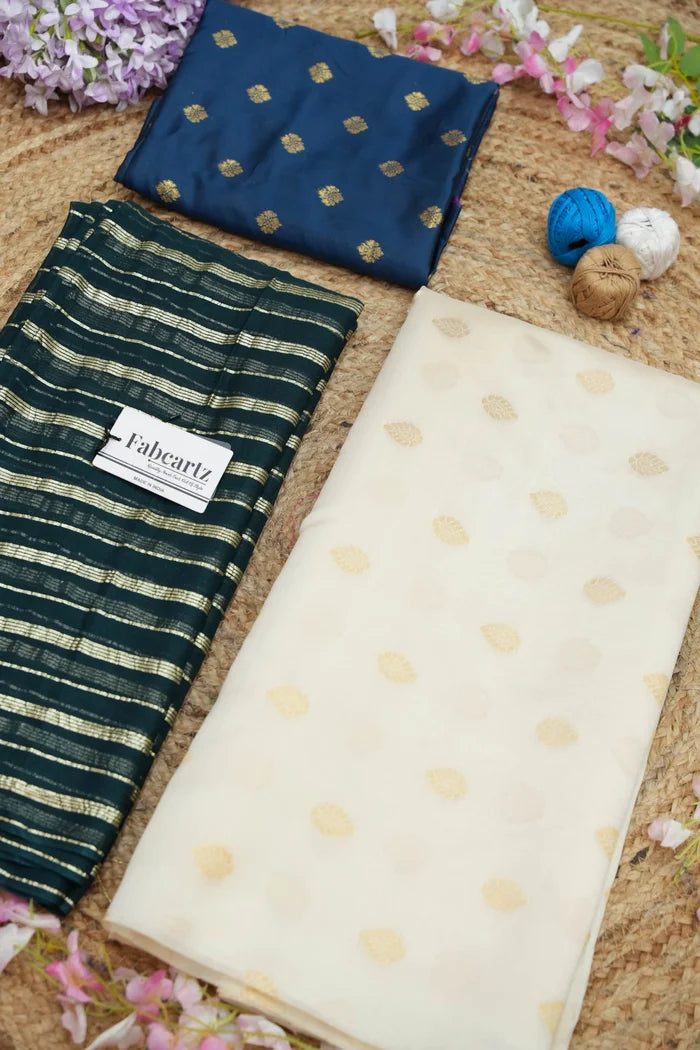 Yamuna South Indian Festival Traditional Half Saree with Embroidered Blouse & Dupatta