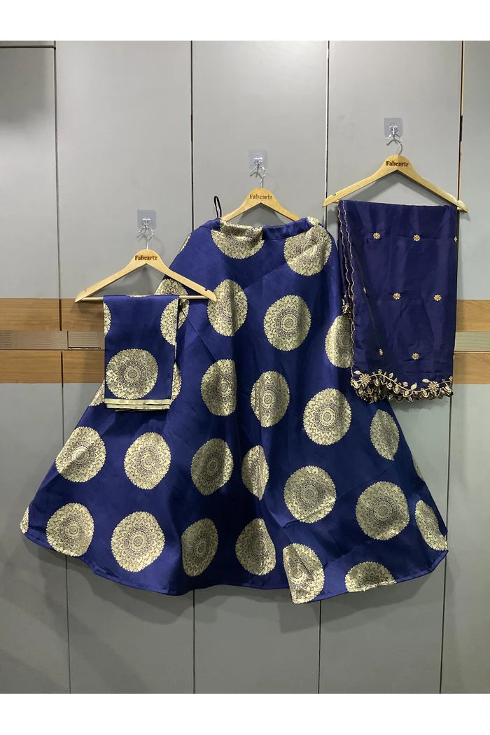 Gola CLEARANCE SALE Beautiful Banarasi Jacquard Lehenga choli with Rangoli Dupatta for Women