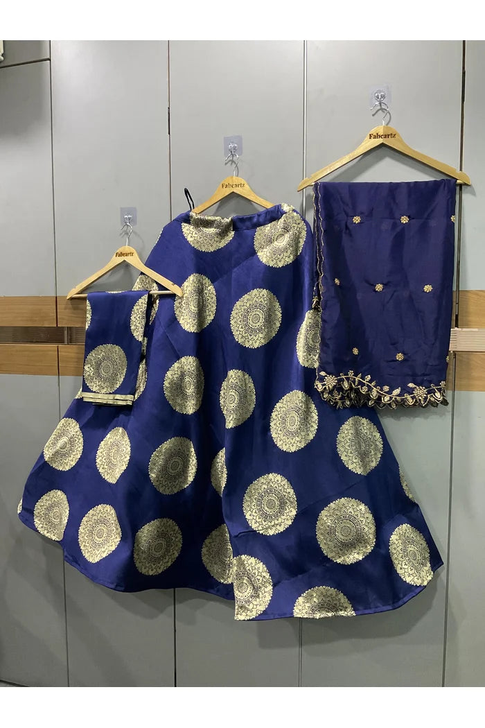 Gola CLEARANCE SALE Beautiful Banarasi Jacquard Lehenga choli with Rangoli Dupatta for Women