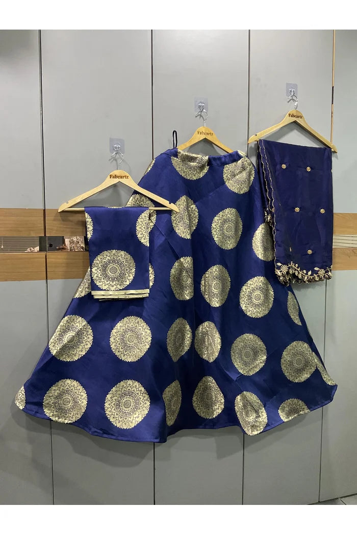 Gola CLEARANCE SALE Beautiful Banarasi Jacquard Lehenga choli with Rangoli Dupatta for Women