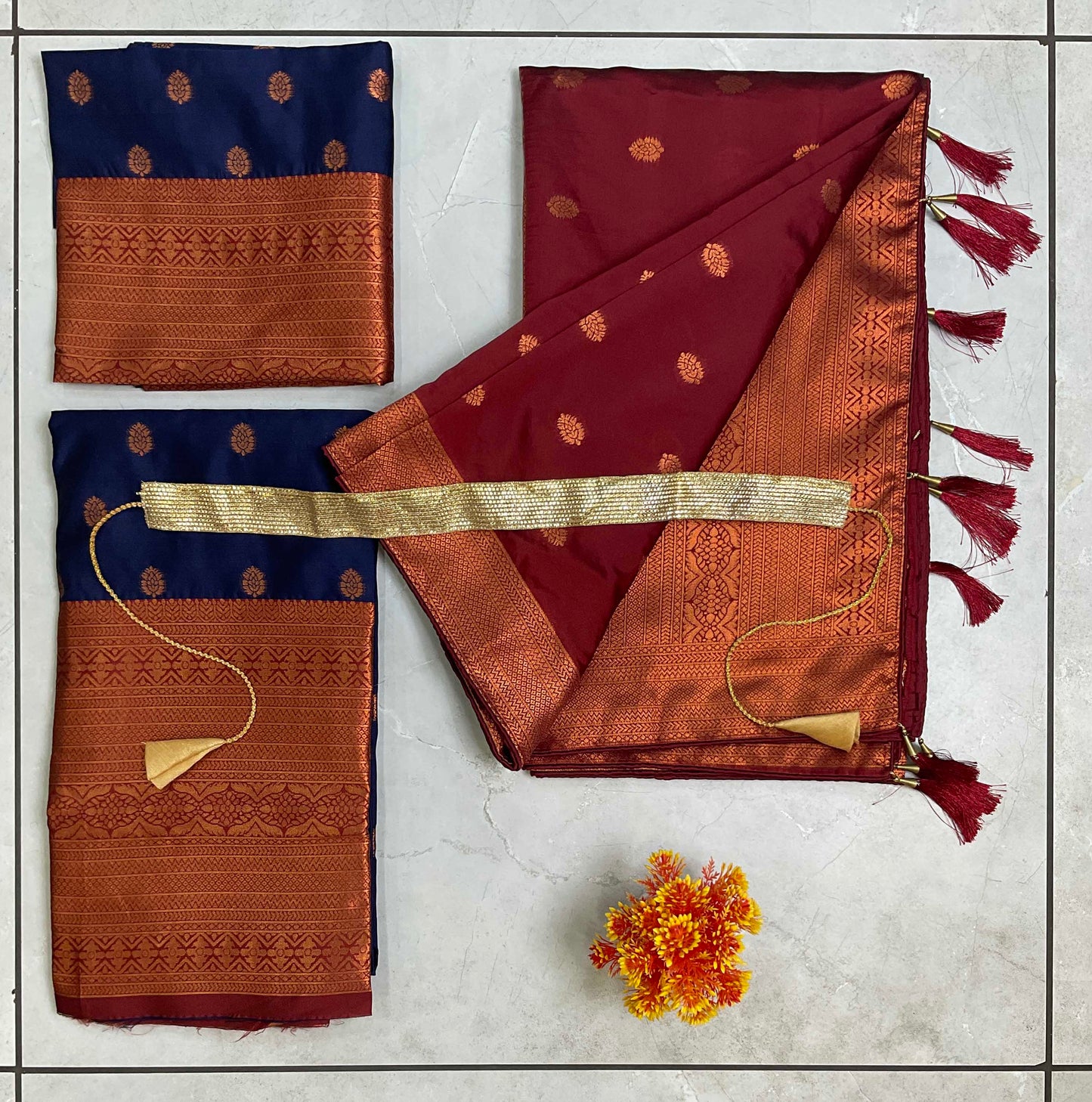 South Indian Festival Traditional Half Saree (Kantara)