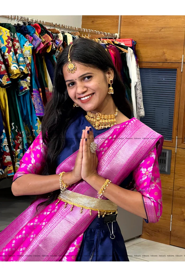 JanjalPAttu South Indian Festival Traditional Half Saree