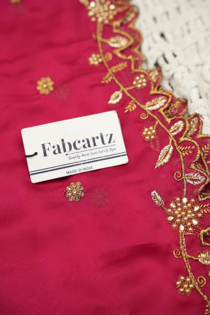 దక్షిణ భారత పండుగ సాంప్రదాయ హాఫ్ చీర (జరా)