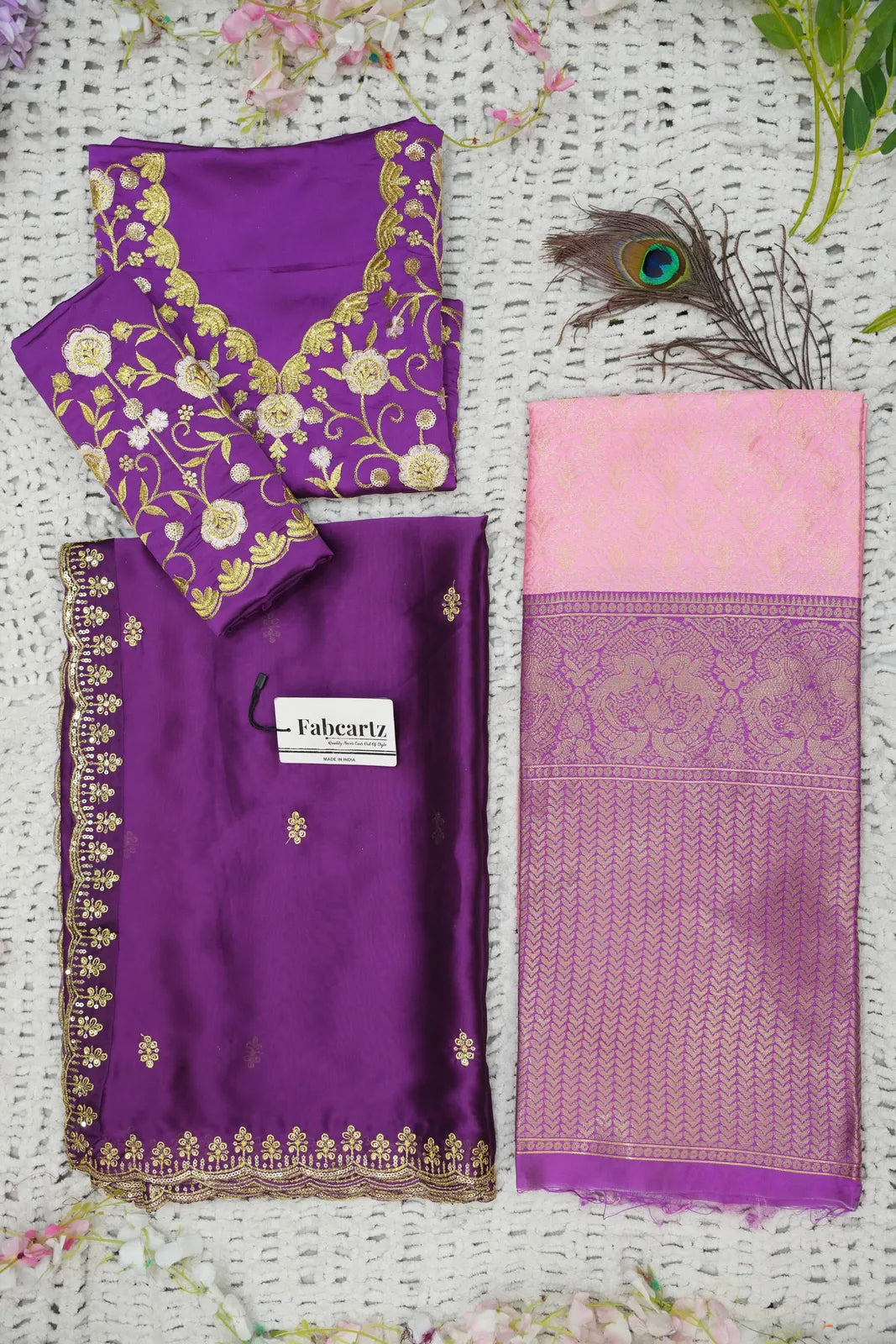 Munjya Women's Woven Design zari work Half Saree with Embroidered Blouse and Dupatta