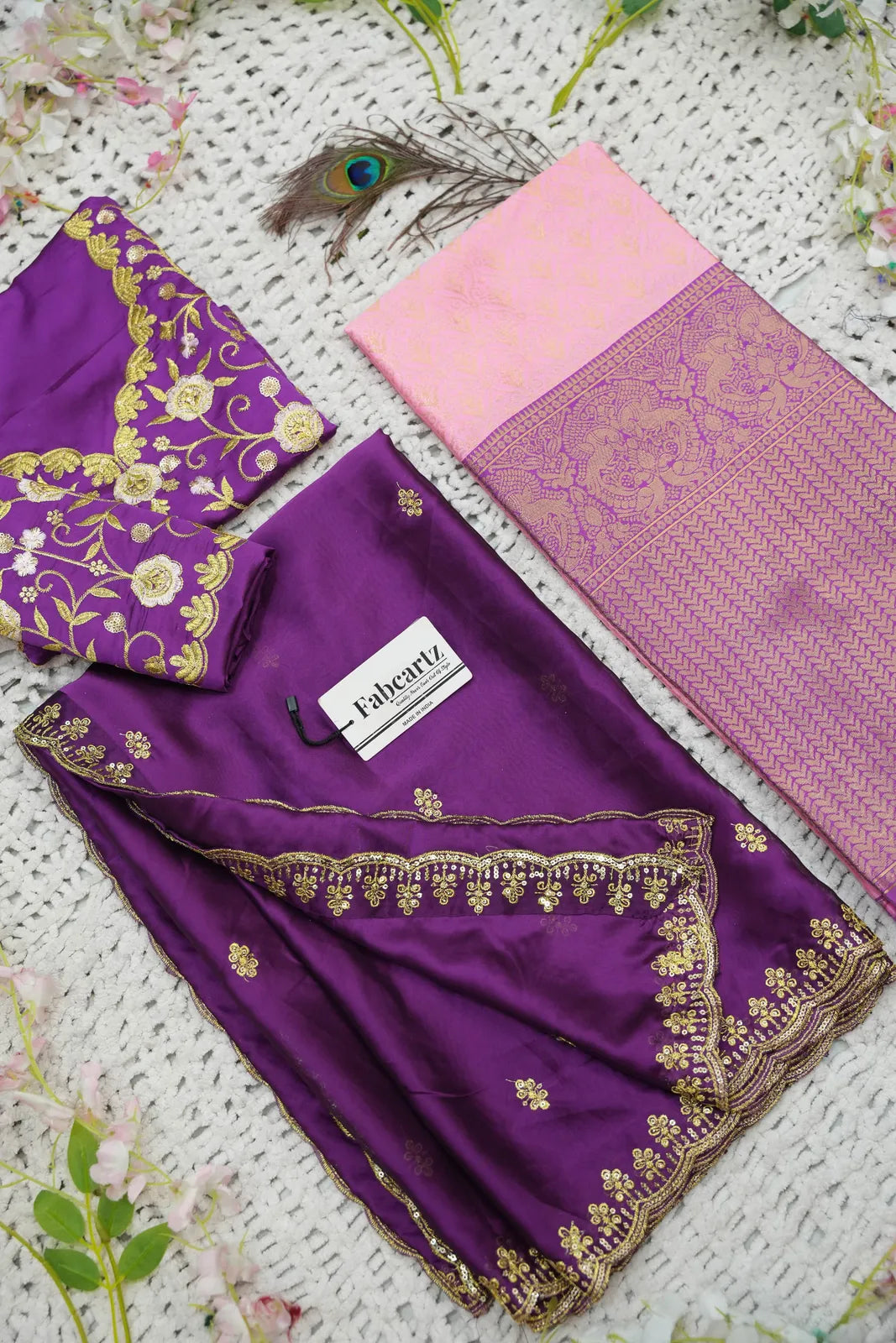 Munjya Women's Woven Design zari work Half Saree with Embroidered Blouse and Dupatta