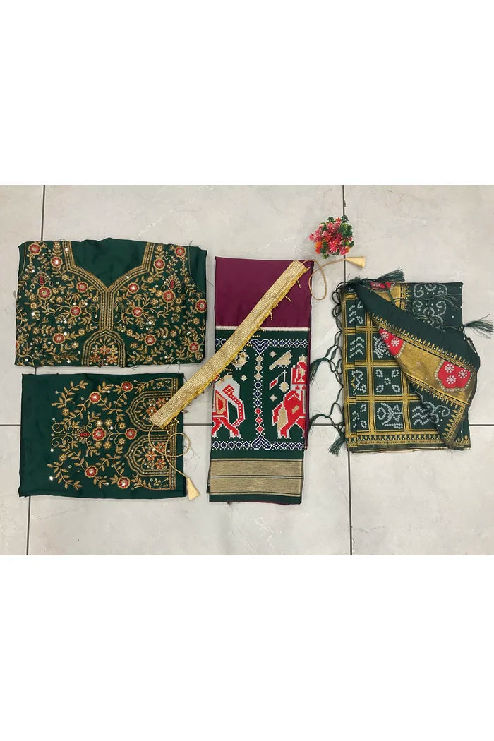 దక్షిణ భారత పండుగ సాంప్రదాయ హాఫ్ చీర (ప్రేక్షు)