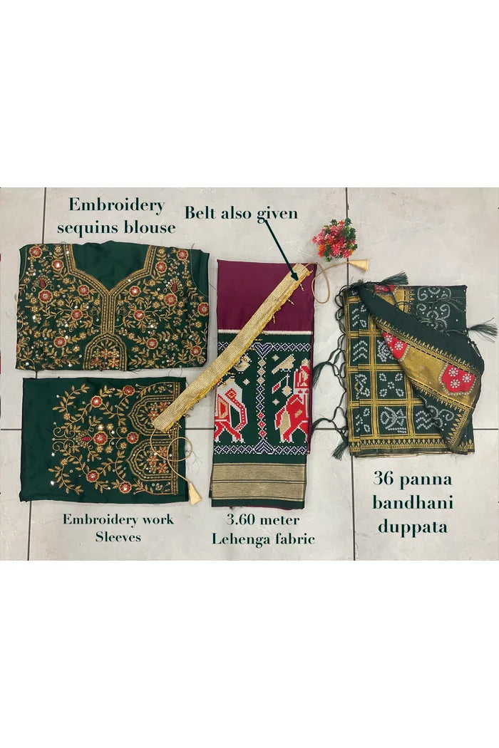 దక్షిణ భారత పండుగ సాంప్రదాయ హాఫ్ చీర (ప్రేక్షు)