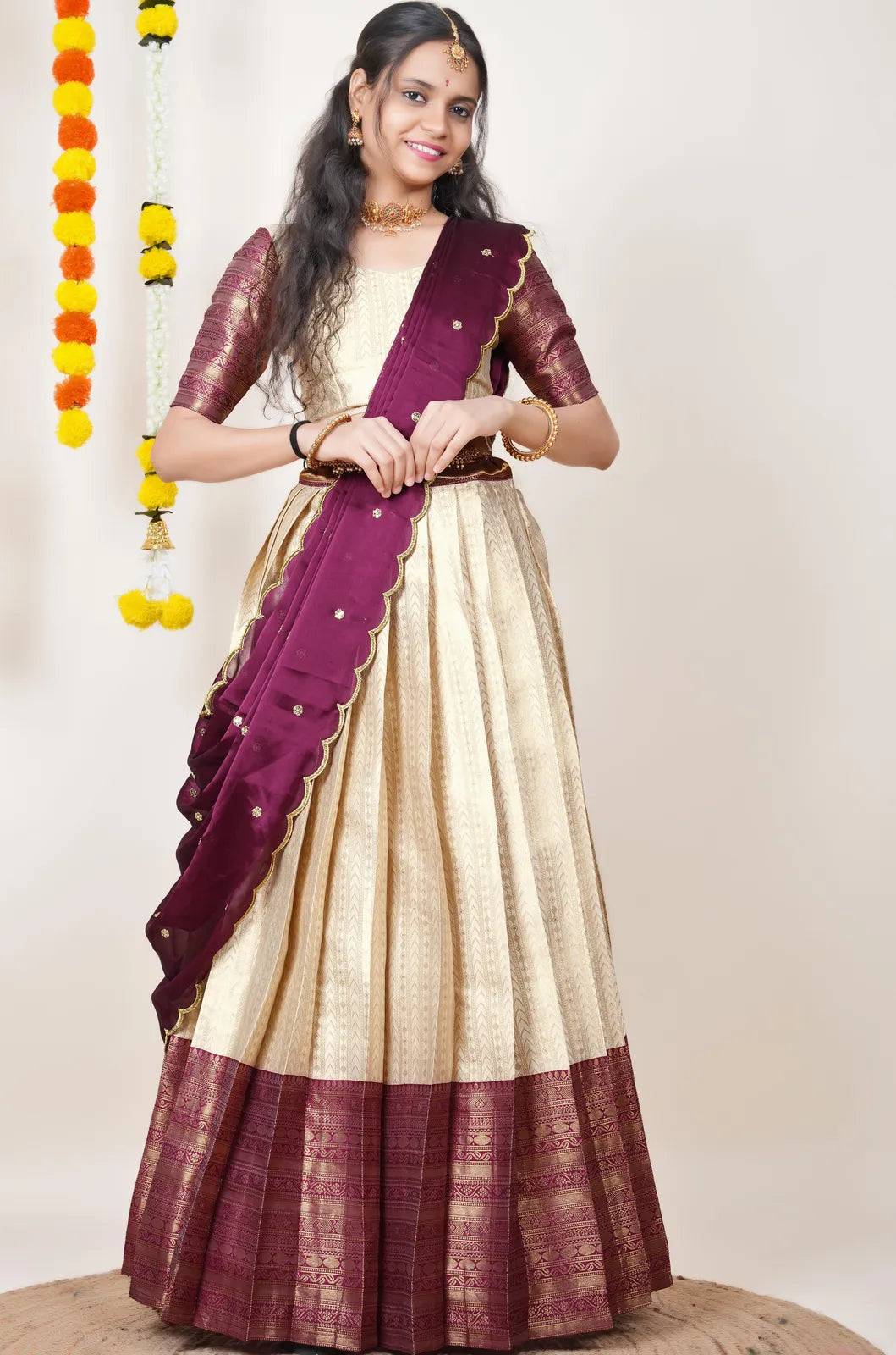 Rehani South Indian Festival Traditional Half Saree