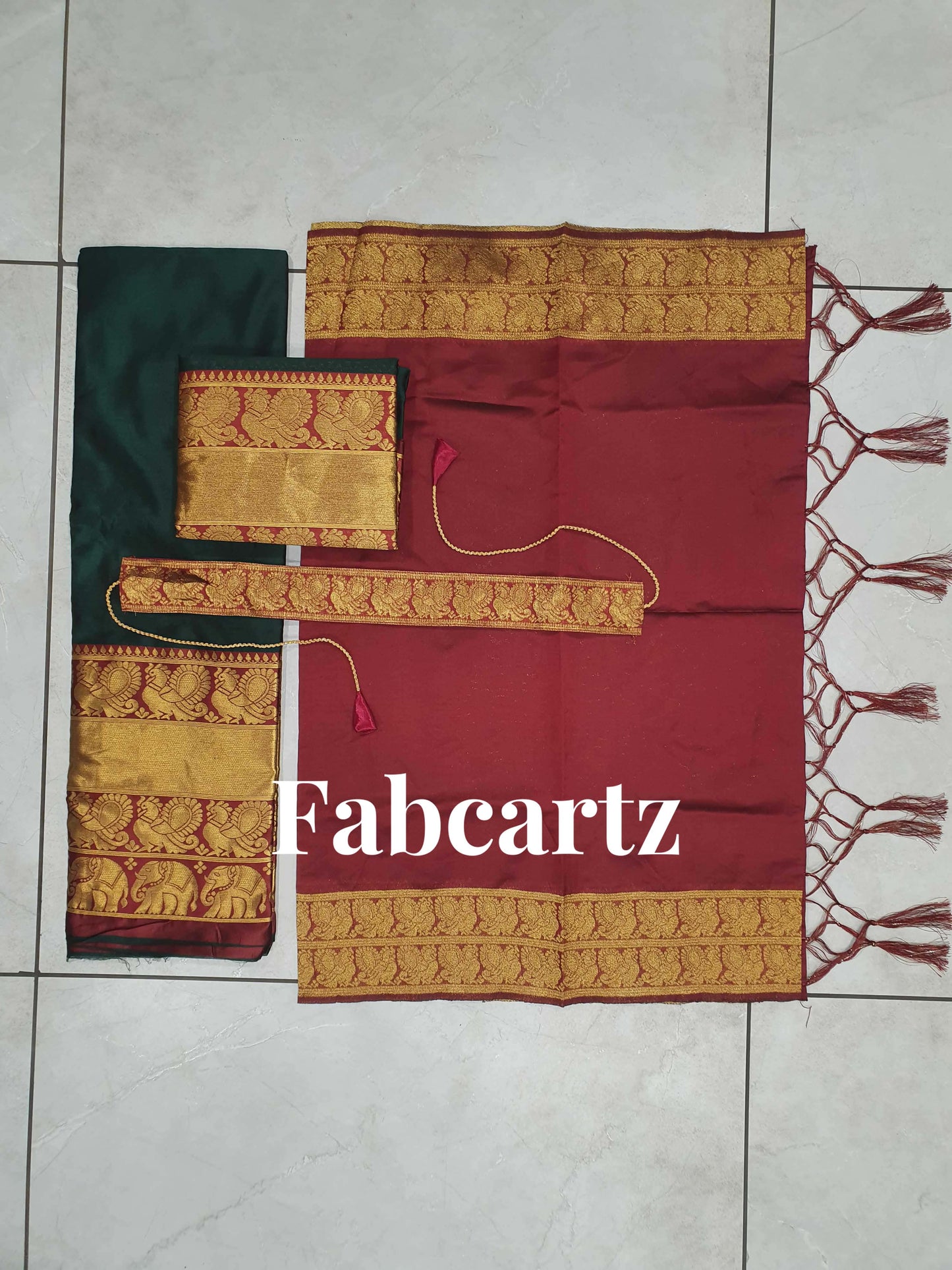South Indian Festival Traditional Half Saree(Pochampalli)