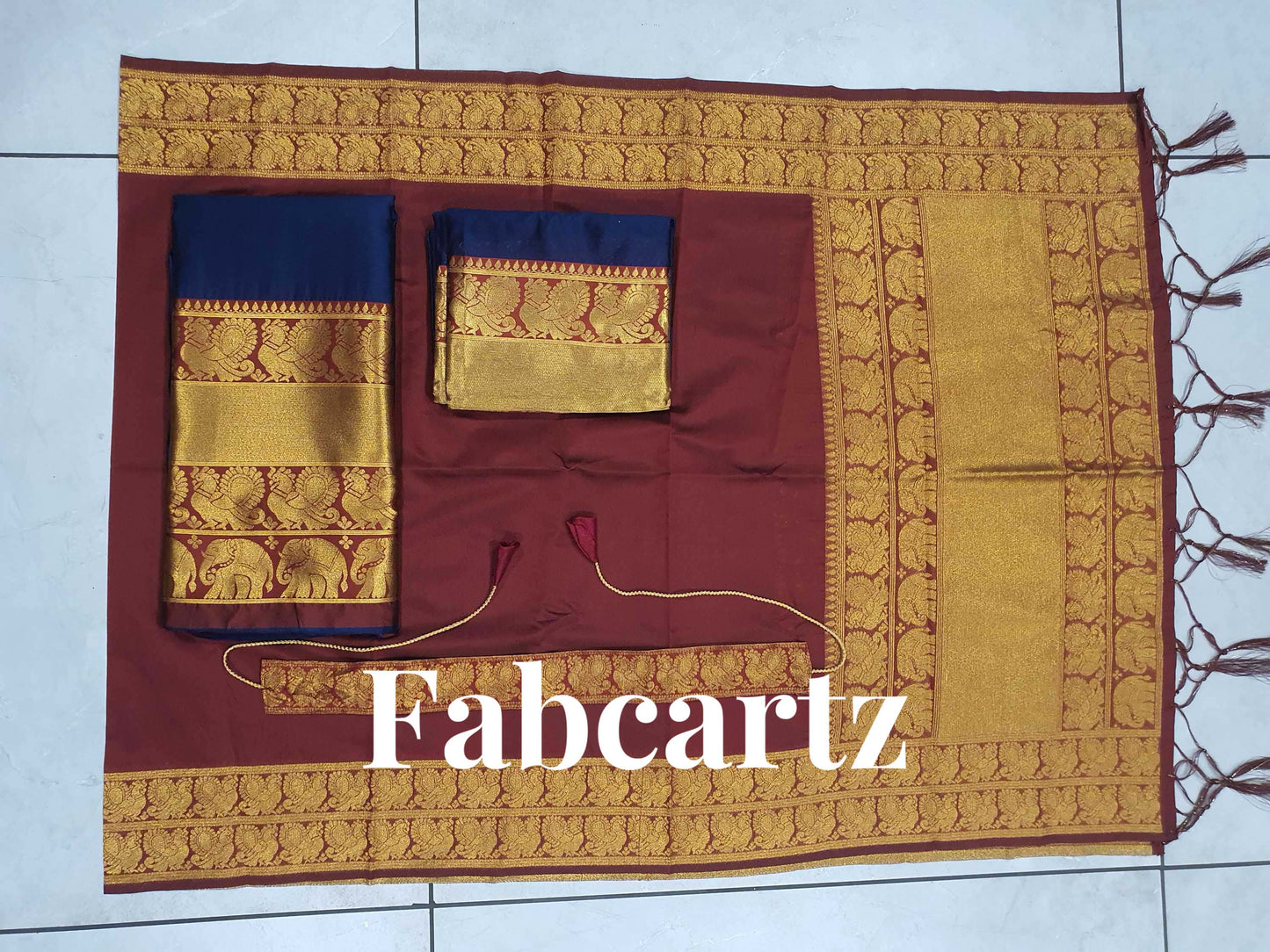 South Indian Festival Traditional Half Saree(Pochampalli)